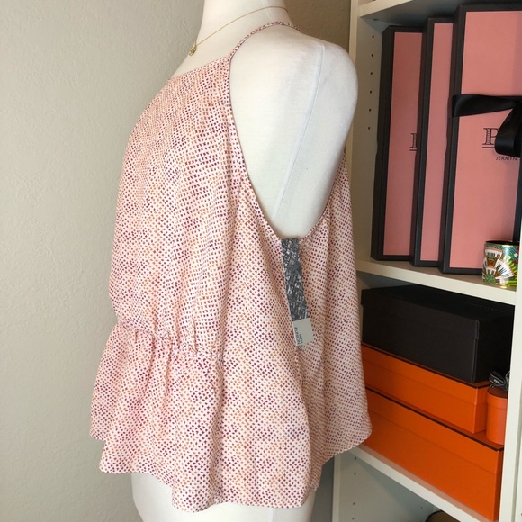 Graphic Print Peplum Waist High Neck Cami for Casual and with Suit Jacket - Picture 5 of 8